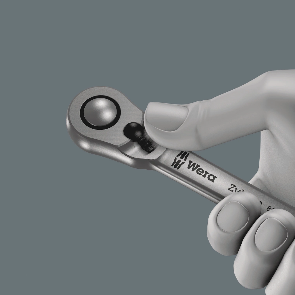 Miniatuur van Wera dopsleutelset inch 8100 SA 11 zyklop metalen-ratel 1/4" met omschakelpal - 28-delig (05004021001)