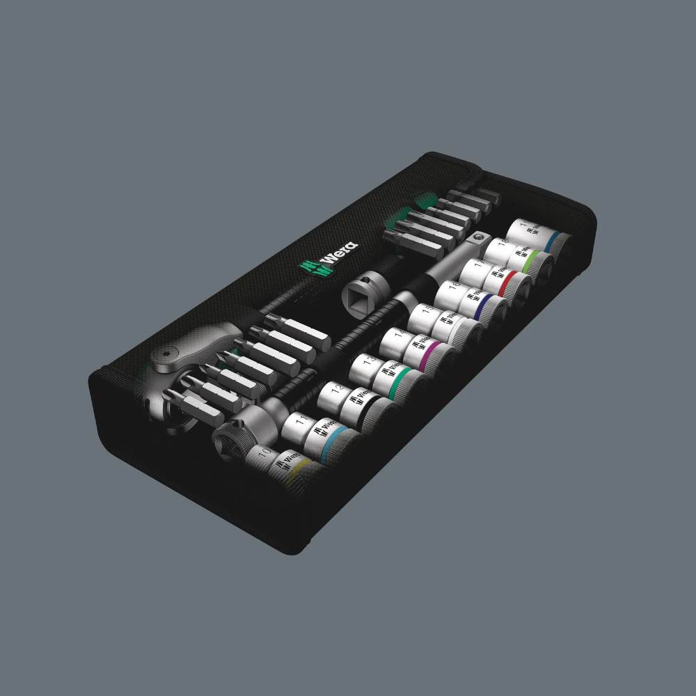 Miniatuur van Wera dopsleutelset metrisch 8100 SC 6 zyklop speed-ratelset, 1/2" - 28-delig (05004076001)