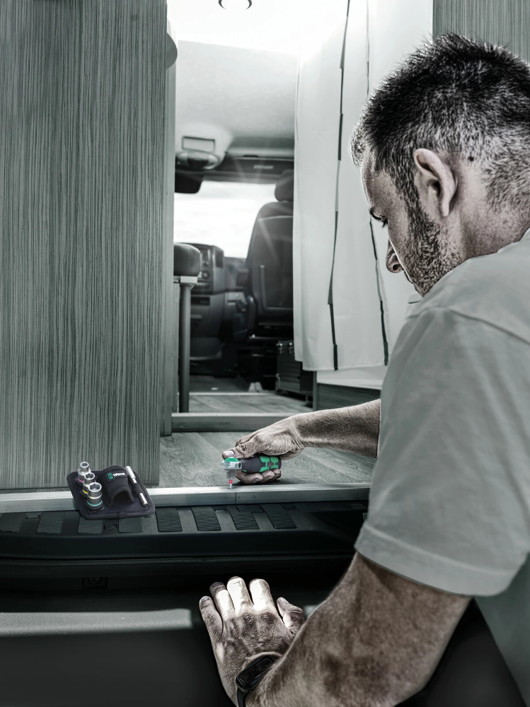 Miniatuur van Wera bitset en doppenset in riemetui 8009 Zyklop Pocket Set 2 ratel 1/4" metrisch - 18 delig (05004281001)