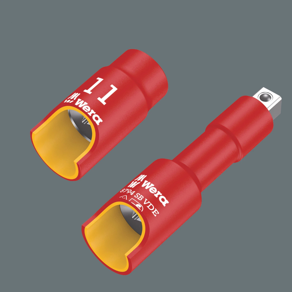 Miniatuur van Wera ratelset geïsoleerd 8100 SB VDE 1 Zyklop met omschakelpal 3/8" metrisch - 17‑delig (05004970001)