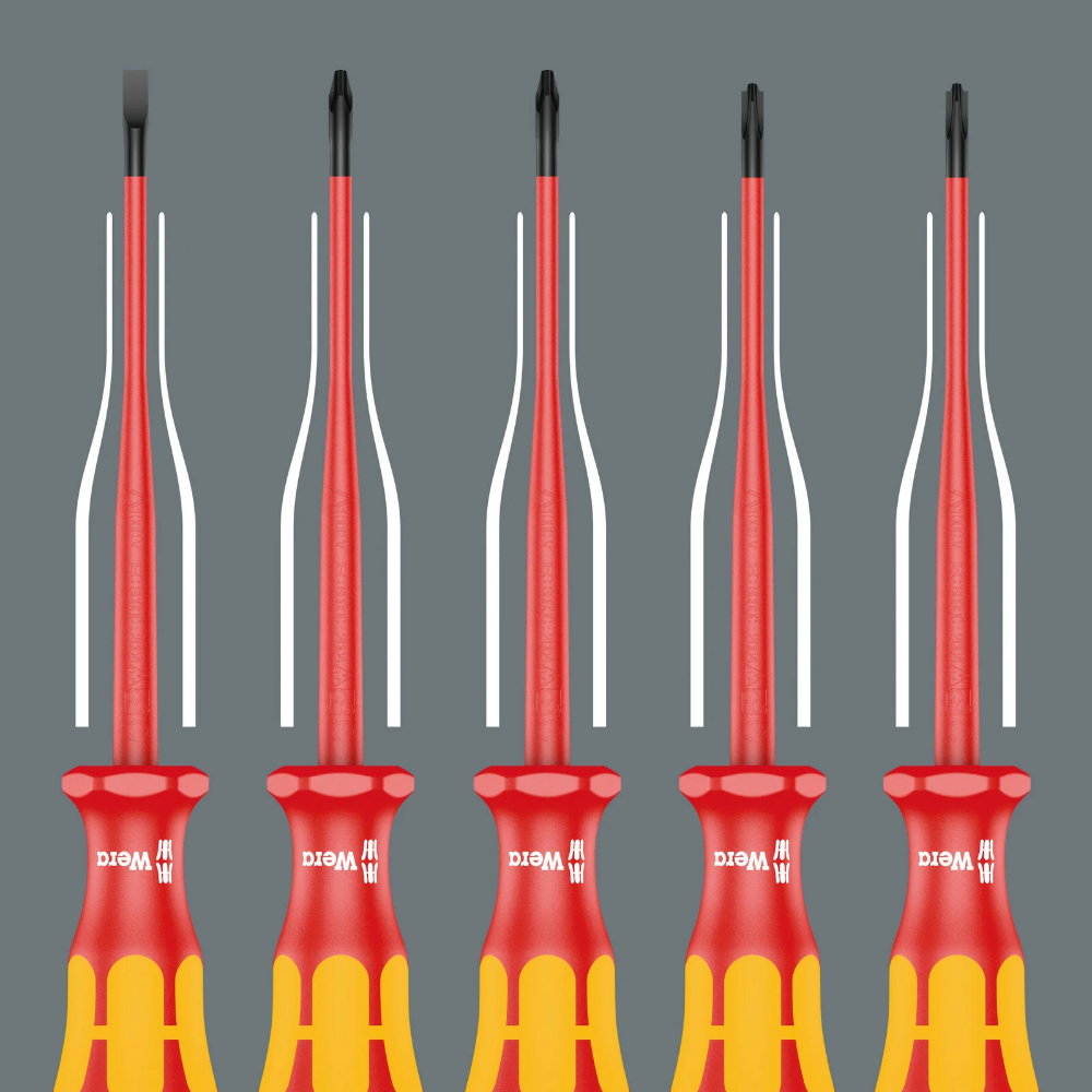 Miniatuur van Wera schroevendraaier geïsoleerde schroevendraaier Kraftform SL 1.0x5.5 223/125mm Sleuf VDE (05006442001)