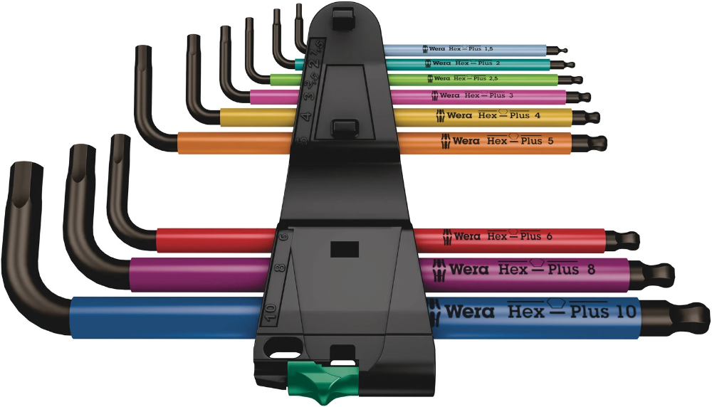 Miniatuur van Wera inbussleutelset stiftsleutel haaks met kogelkop 950/9 Hex-Plus-Multicolour 1 1,5-10mm - 9-delig (05022089001)