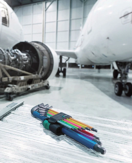Miniatuur van Wera inbussleutelset stiftsleutel haaks met kogelkop 950/9 Hex-Plus-Multicolour HF1 1,5-10mm - 9-delig (05022210001)