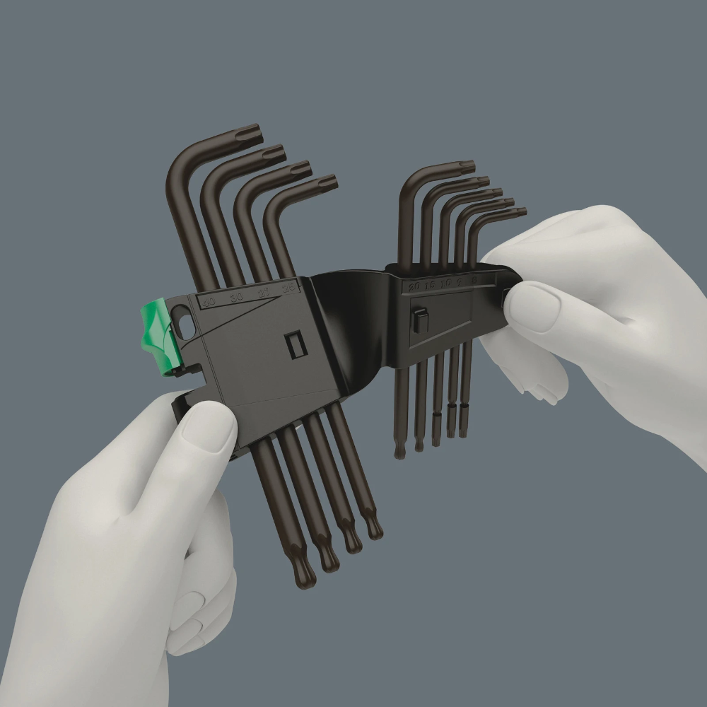 Miniatuur van Wera torxsleutelset stiftsleutel 967/9 TX 1 blacklaser TX8-TX40 - 9 delig (05024242001)