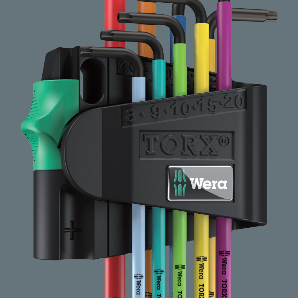 Miniatuur van Wera torxsleutelset stiftsleutel haaks 967/9 TX BO Multicolour 1 TX8-TX40 - 9 delig (05024335001)