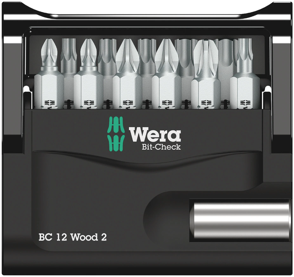 Miniatuur van Wera bitset bit-check 12 wood 2 -12‑delig (05057422001)