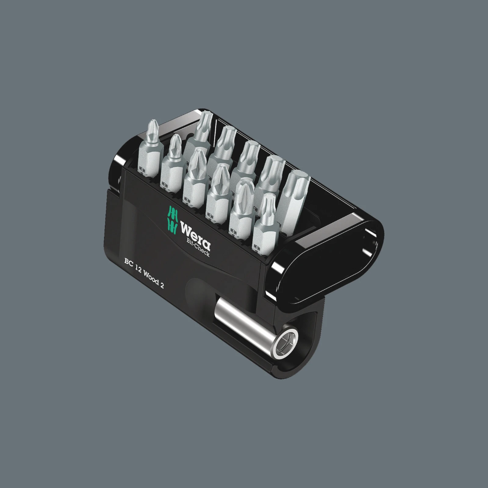 Miniatuur van Wera bitset bit-check 12 wood 2 -12‑delig (05057422001)