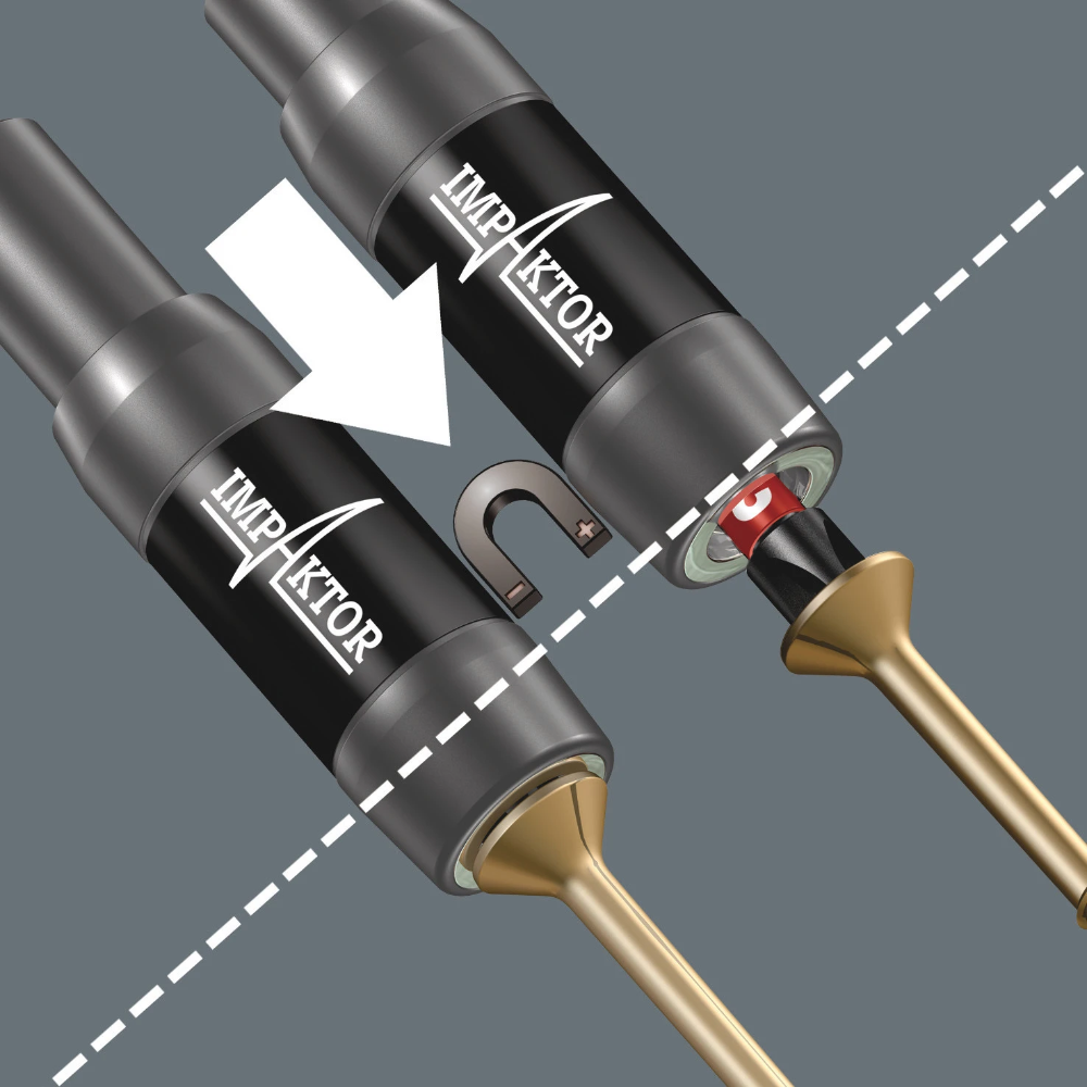 Miniatuur van Wera bithouder impact impaktor R 75mm 1/4" met spanring en ringmagneet (05057676001)