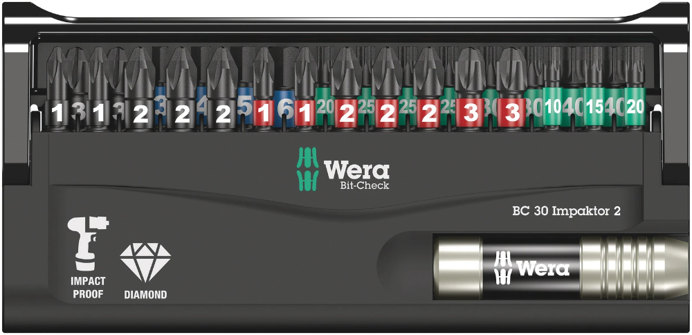 Miniatuur van Wera bitset bit-check 30 impaktor 2 - 30‑delig (05057697001)