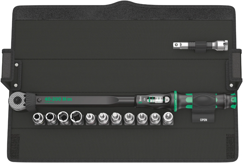 Miniatuur van Wera momentsleutelset click-torque C3 set 140-200Nm - 13‑delig (05075680001)
