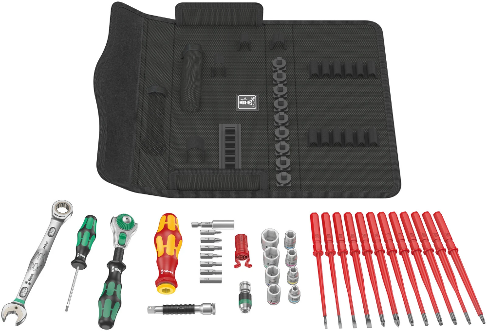 Miniatuur van Wera gereedschapset in vouwetui kraftform kompakt W1 imperial service - 35‑delig (05135871001)