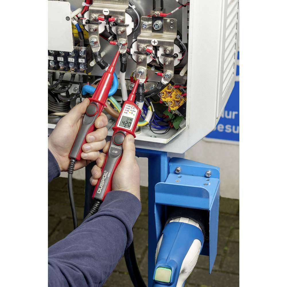 Miniatuur van Benning Duspol digitale tweepolige spanningtester met draagtas (050264)