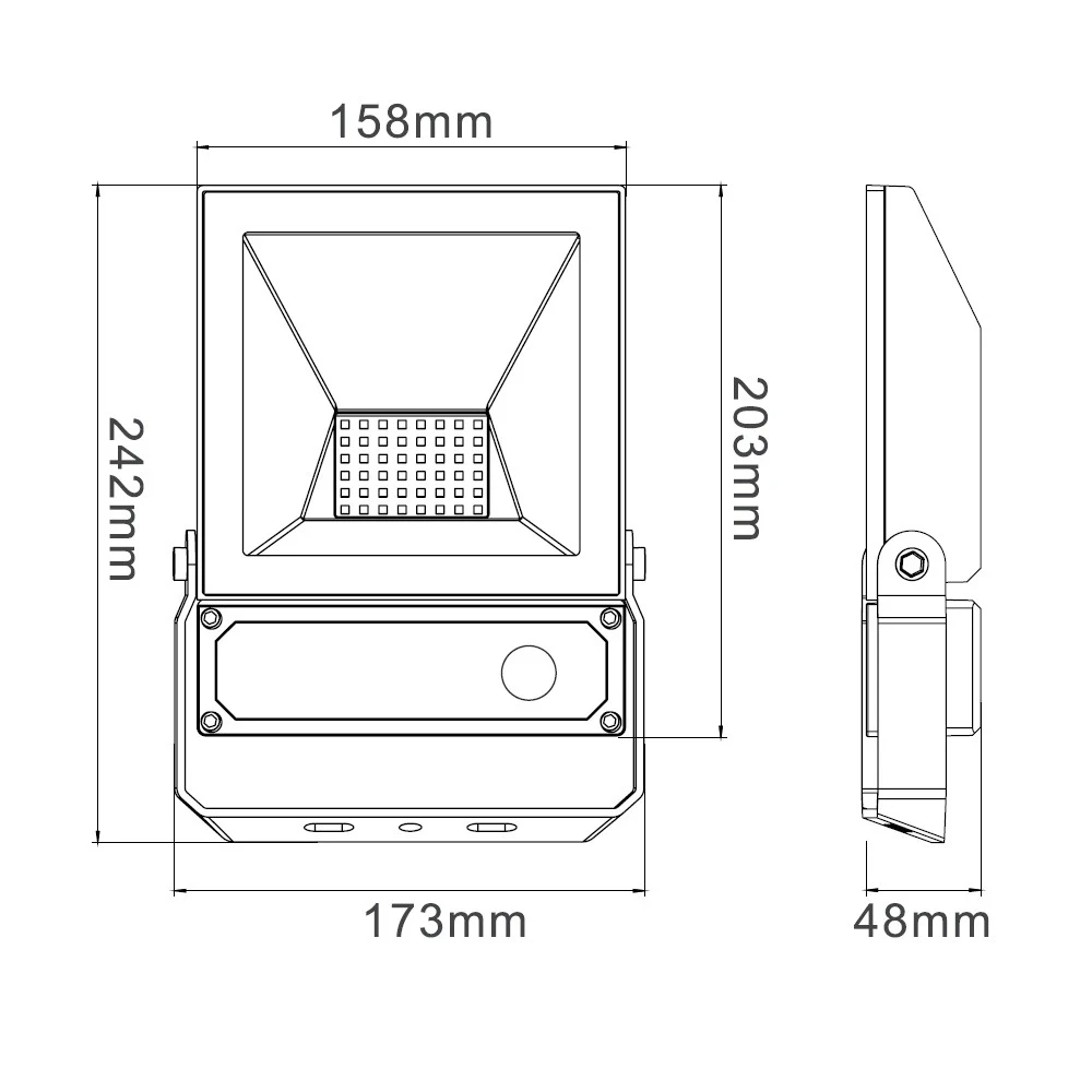 Miniatuur van Bailey LED schijnwerper met sensor 50W met afstandsbediening 5.500lm koel wit 4000K  IP65 - zwart (142977)