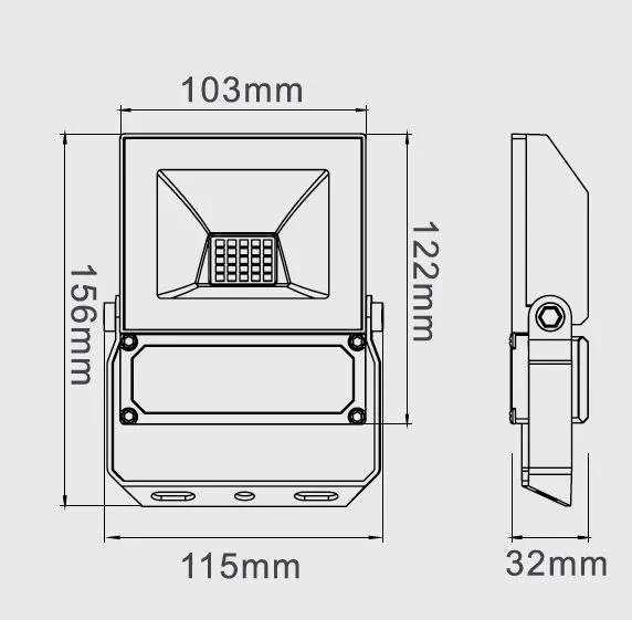 Miniatuur van Bailey LED schijnwerper 12V-36V DC 10W 1.400lm koel wit 5700K IP65 - zwart (145388)