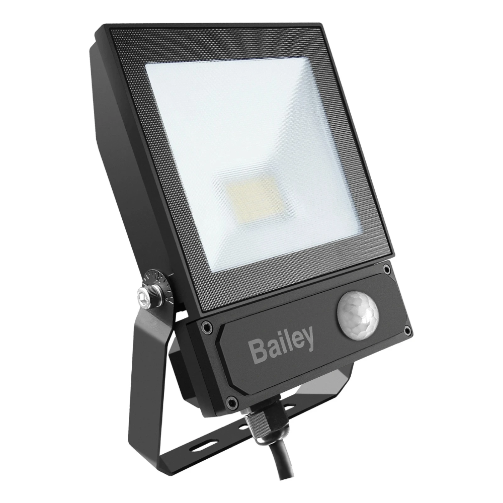 Miniatuur van Bailey LED schijnwerper met sensor 20W met afstandsbediening 2.200lm koel wit 4000K IP65 - zwart (142971)