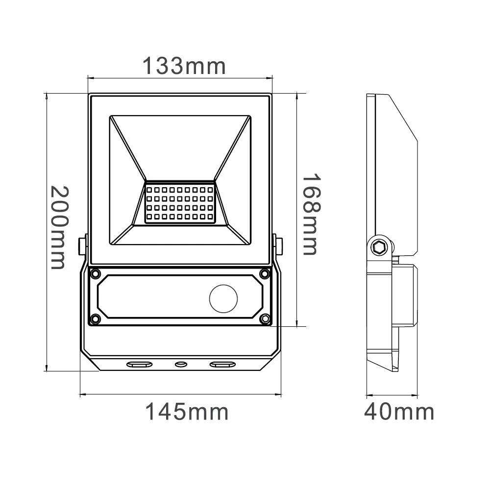 Miniatuur van Bailey LED schijnwerper met sensor 20W met afstandsbediening 2.200lm koel wit 4000K IP65 - zwart (142971)