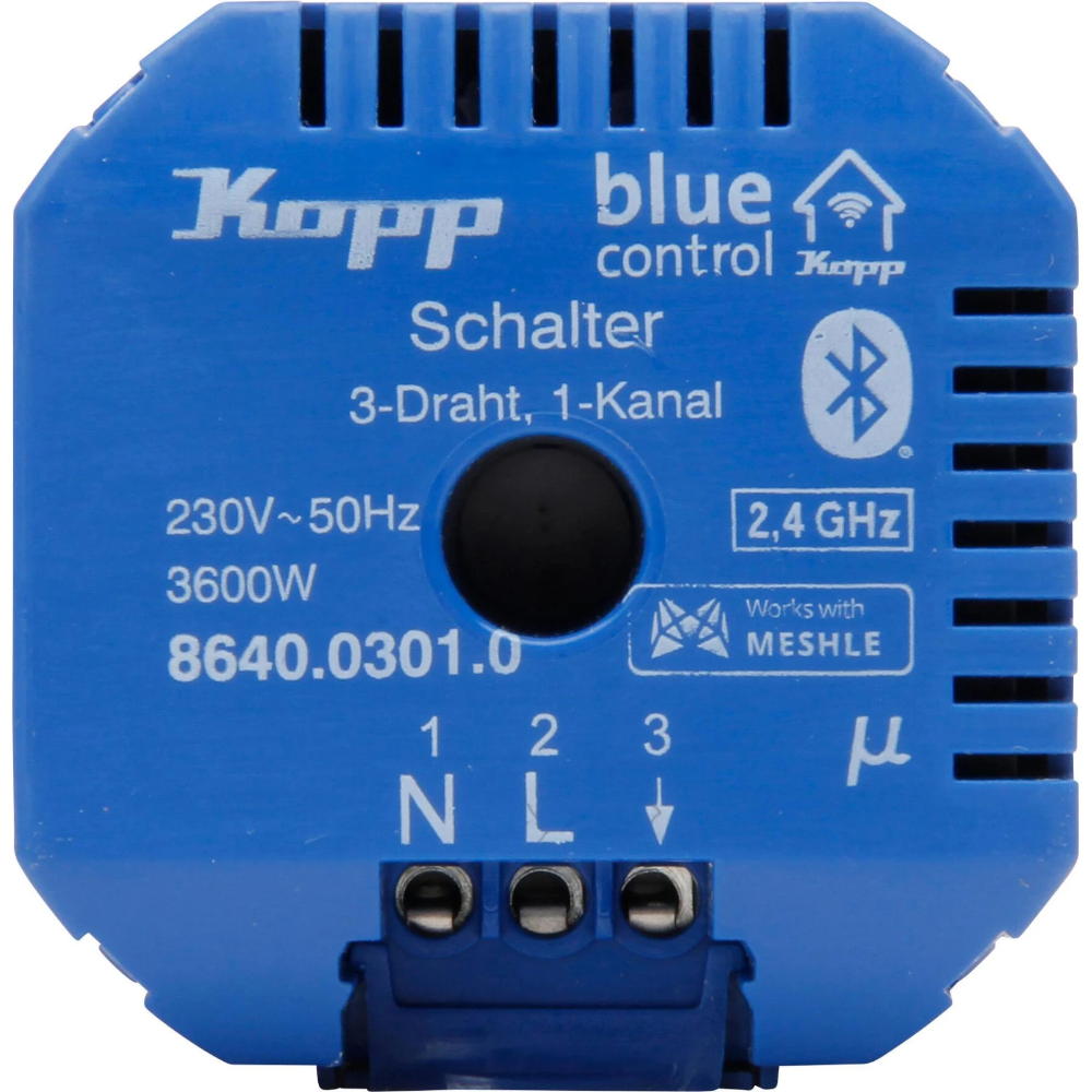 Miniatuur van Kopp inbouw schakelaar, 1-kanaal, 3-draads (864003010)