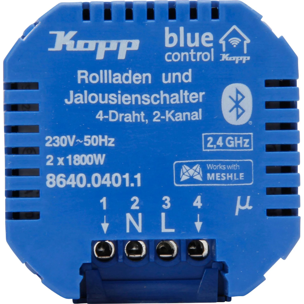 Miniatuur van Kopp inbouw rolluik-/jalouzieschakelaar, 2-kanaals, 4-draads, met bluetooth mesh-technologie (864004011)