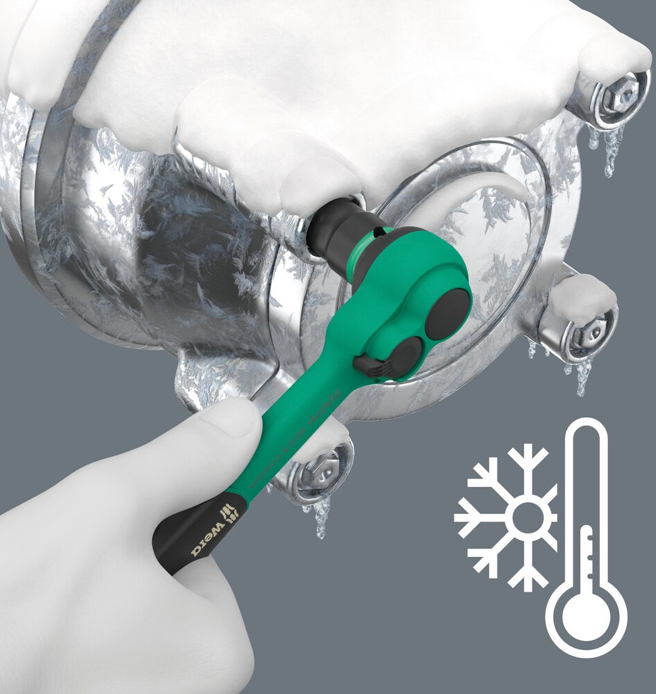 Miniatuur van Wera 2-comp Zyklop Comfort omkeerbare ratel 3/8" lengte 230mm 4.5° ratelhoek (05005540001)