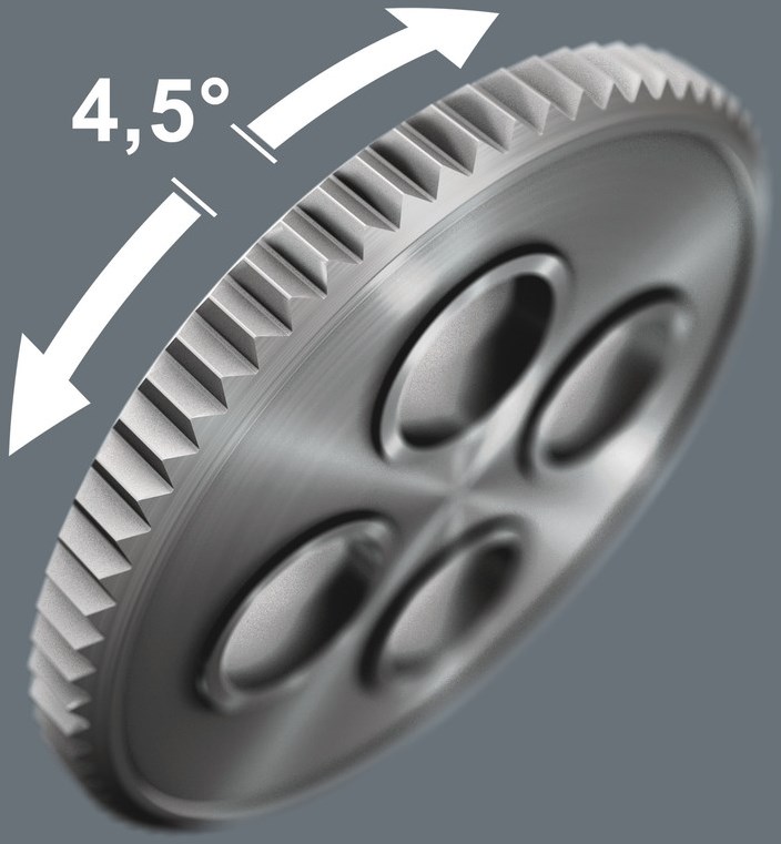 Miniatuur van Wera 2-comp Zyklop Comfort omkeerbare ratel 3/8" lengte 230mm 4.5° ratelhoek (05005540001)