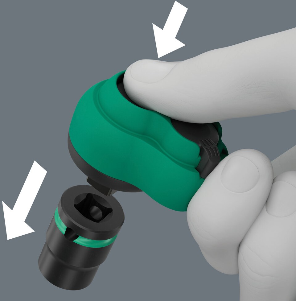 Miniatuur van Wera 2-comp Zyklop Comfort omkeerbare ratel 3/8" lengte 230mm 4.5° ratelhoek (05005540001)
