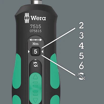 Miniatuur van Wera momentschroevendraaier Kraftform Safe-Torque Speed instelbaar 2,0-6,0 Nm (05075815001)