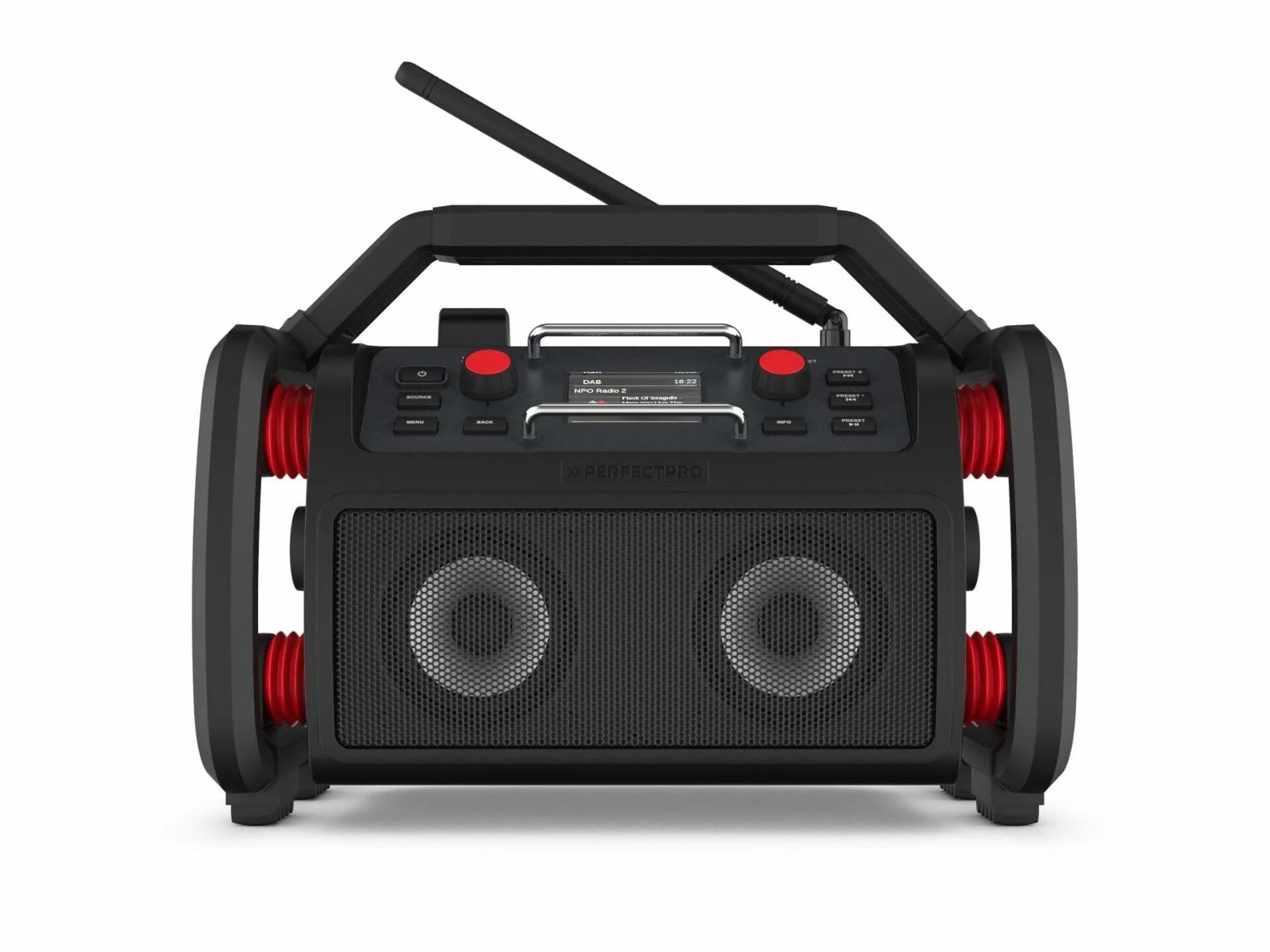 Miniatuur van PerfectPro bouwradio Rockpro Bluetooth DAB+ FM AUX USB 2x15W IP65 (RP2)