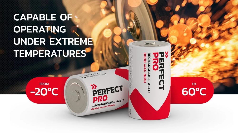 Miniatuur van PerfectPro Oplaadbare D batterijen NiMH 8000 mAh - 2 stuks (b-d2)