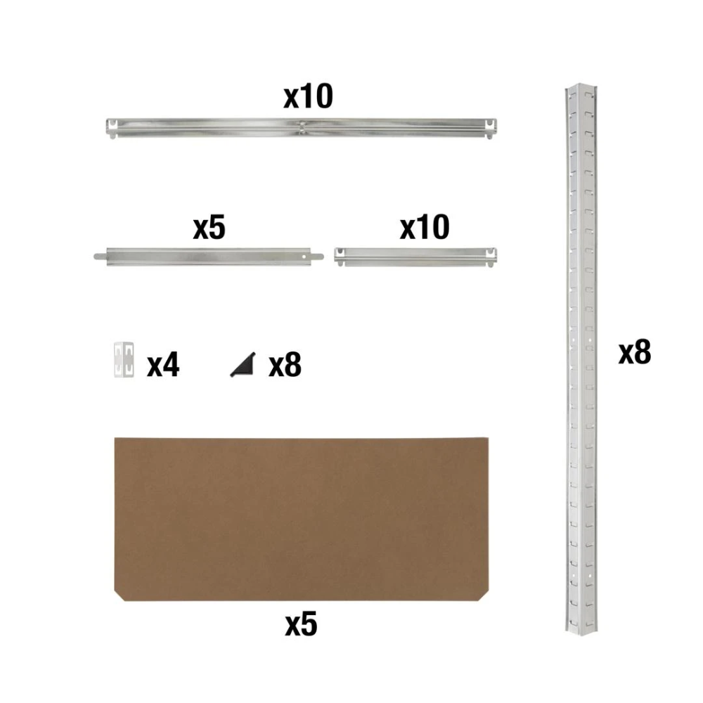 Miniatuur van Kreator metalen opbergrek met 5 schappen 875kg (175kg per plank) (KRT674001)
