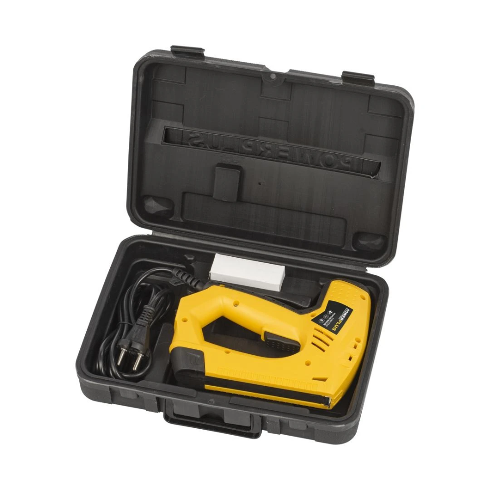 Miniatuur van PowerPlus elektrische afwerktacker 230V 45W - set met 200 nieten en 100 spijkers (POWX13700)