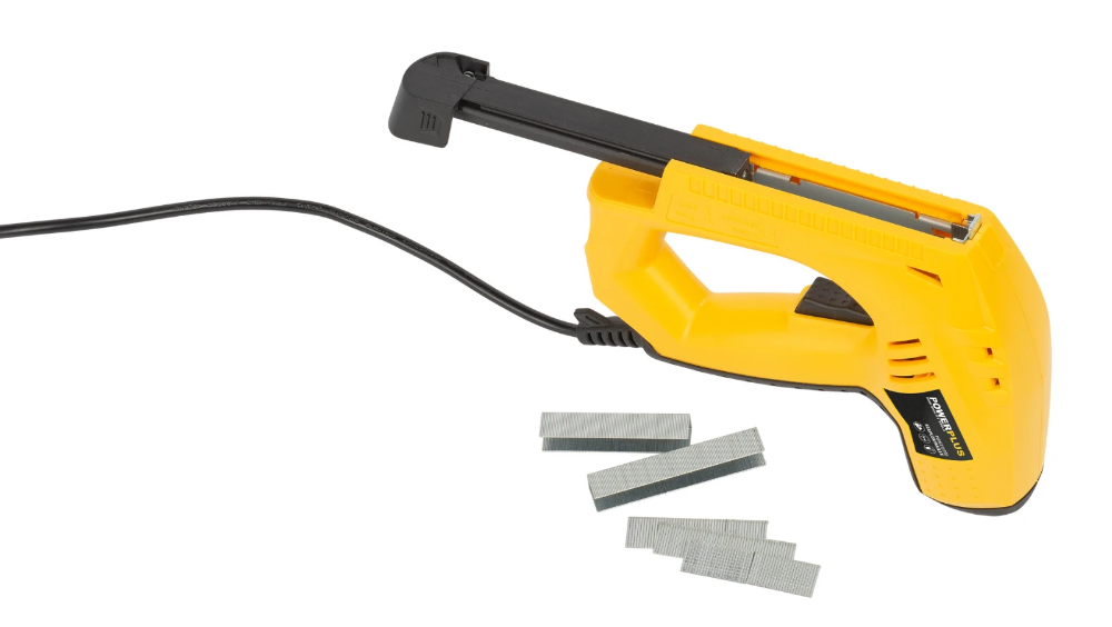Miniatuur van PowerPlus elektrische afwerktacker 230V 45W - set met 200 nieten en 100 spijkers (POWX13700)