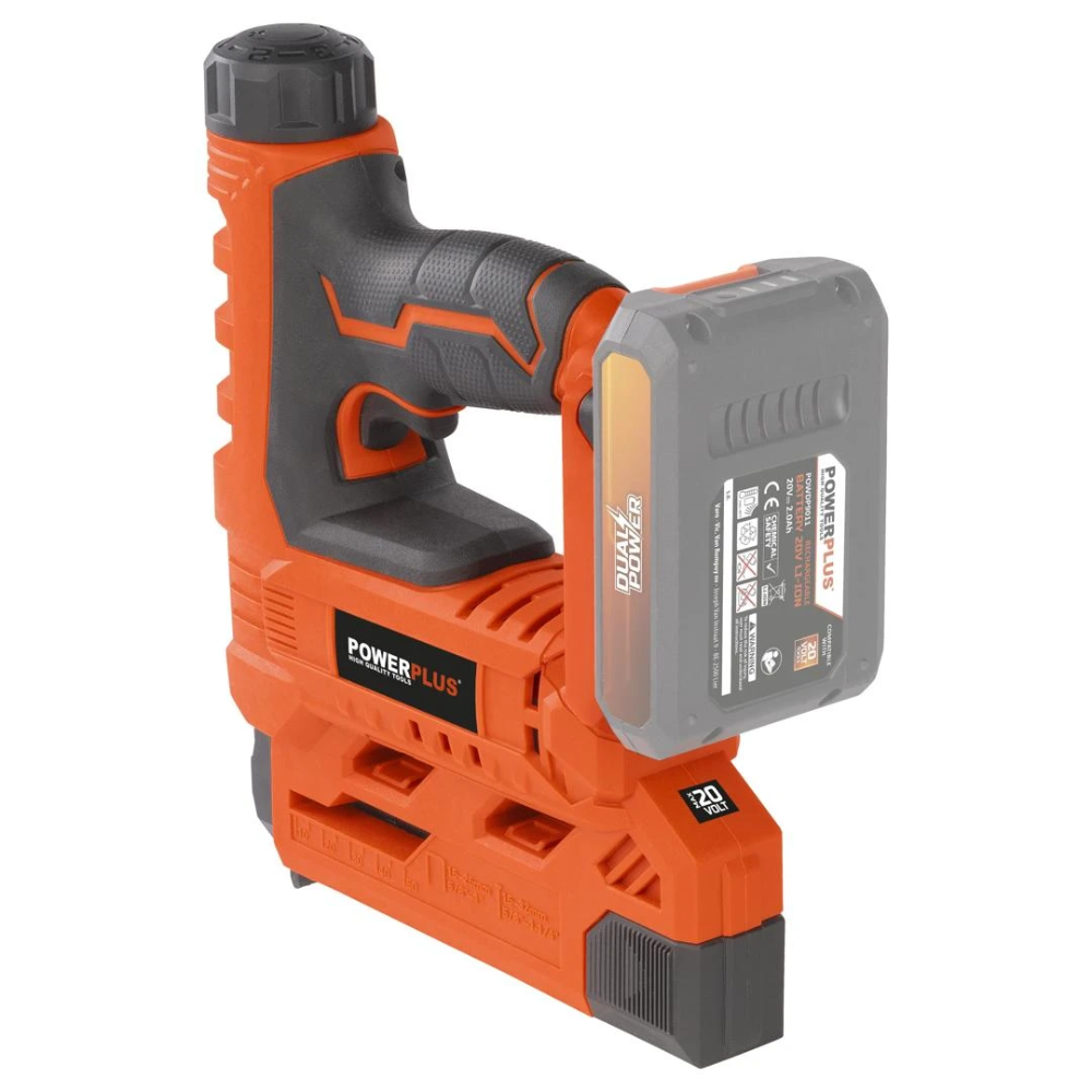 Miniatuur van PowerPlus accu afwerktacker en nietapparaat Dual Power 20V basic body (POWDP7010)
