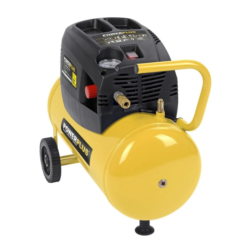 Miniatuur van PowerPlus compressor olievrij met 24l tank 230V 1100W 8 bar 180l/min - set met 6 accessoires (POWX1730)