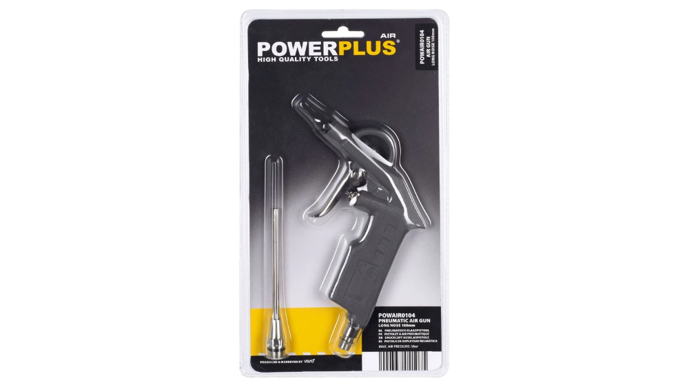 Miniatuur van PowerPlus pneumatisch blaaspistool max 6 bar neuslengte 10cm Euro koppeling (POWAIR0104)