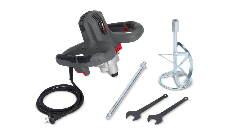 Miniatuur van PowerPlus betonmixer verfmixer 230V 1200W 6 snelheden - compleet met mengstaaf (POWE80070)