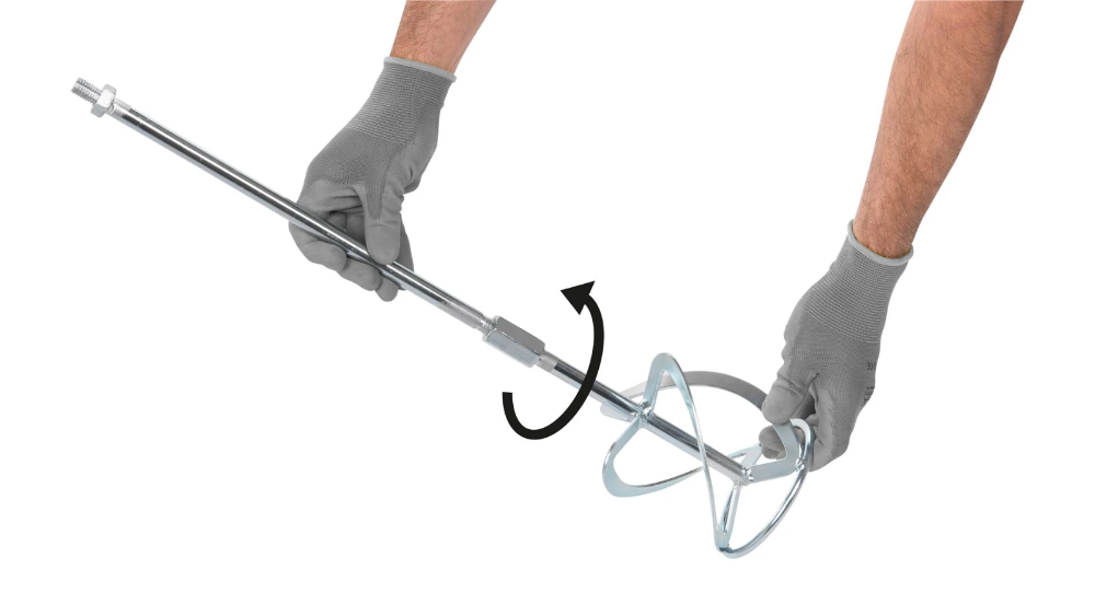 Miniatuur van PowerPlus betonmixer verfmixer 230V 1200W 6 snelheden - compleet met mengstaaf (POWE80070)