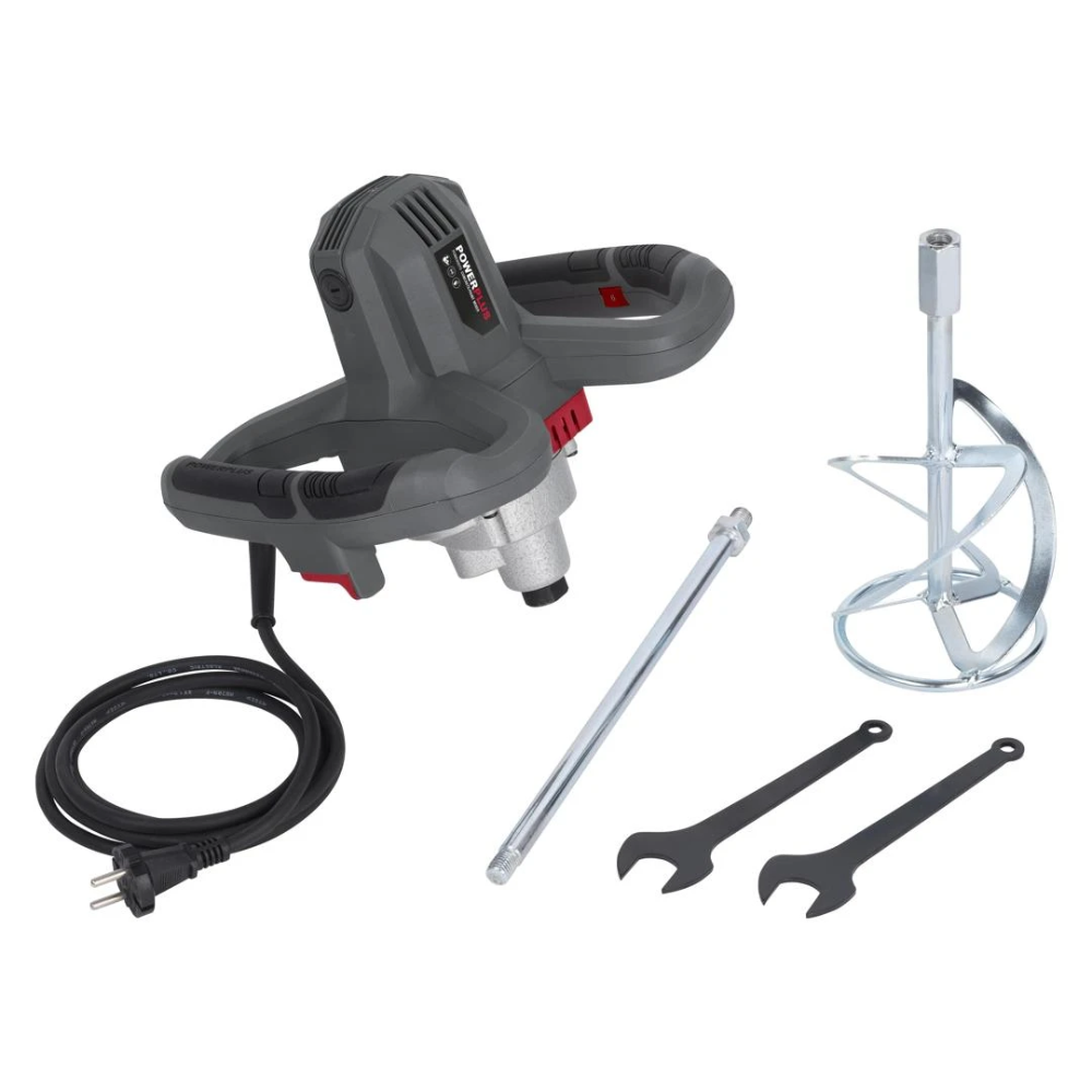 Miniatuur van PowerPlus betonmixer verfmixer 230V 1200W 6 snelheden - compleet met mengstaaf (POWE80070)