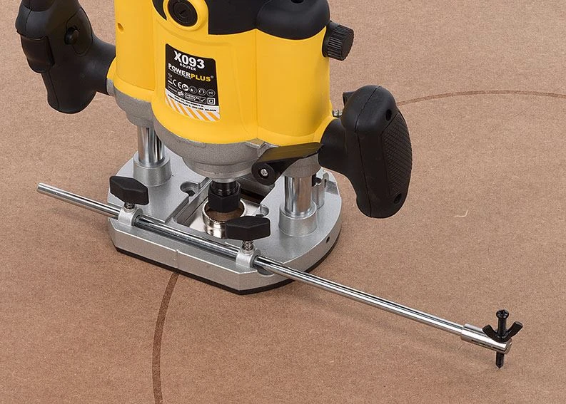 Miniatuur van PowerPlus bovenfrees 230V 1500W met fijninstelling - complete set met 12 frezen (POWX093)