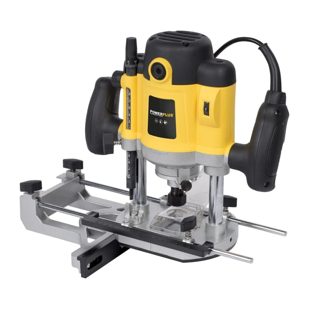 Miniatuur van PowerPlus bovenfrees 230V 1500W met fijninstelling - complete set met 12 frezen (POWX093)