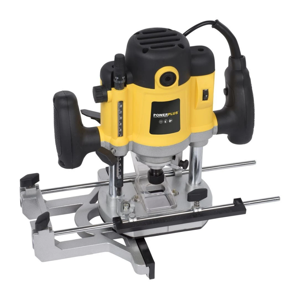 Miniatuur van PowerPlus bovenfrees 230V 1500W met fijninstelling - complete set met 12 frezen (POWX093)