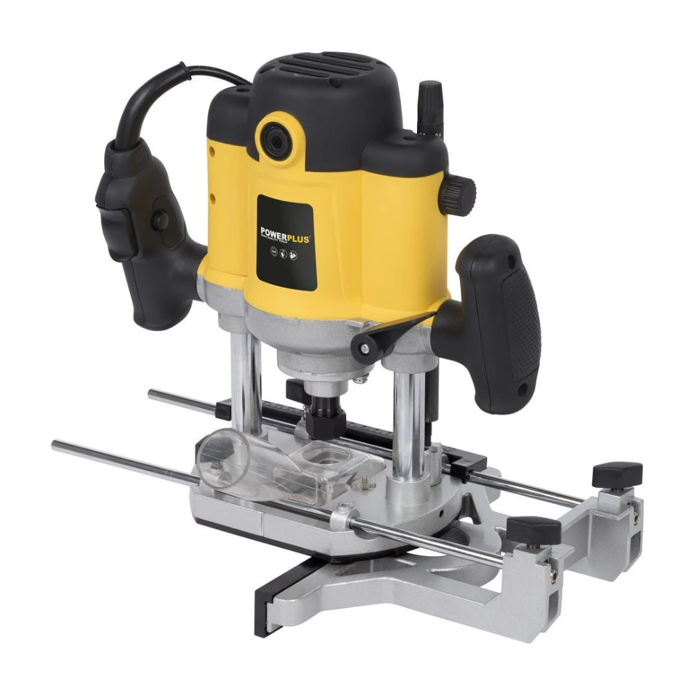 Miniatuur van PowerPlus bovenfrees 230V 1500W met fijninstelling - complete set met 12 frezen (POWX093)