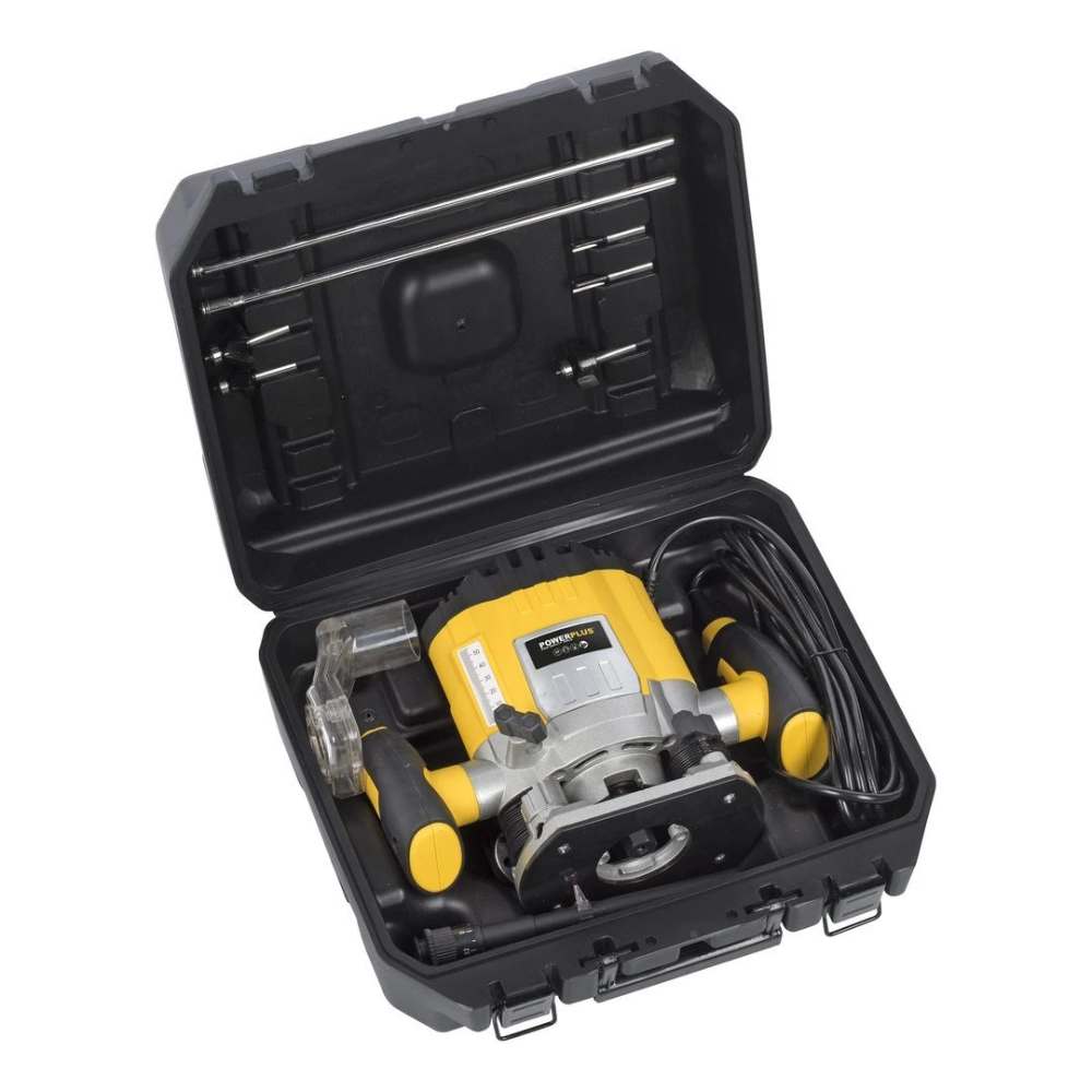 Miniatuur van PowerPlus bovenfrees 230V 1200W met fijninstelling - complete set met 6 frezen (POWX0910)