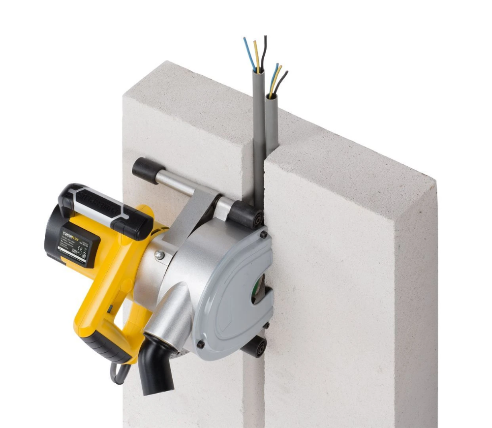 Miniatuur van PowerPlus muurfrees sleuvenfrees 230V 1800W met 2x 150mm diamantschijven (POWX0650)