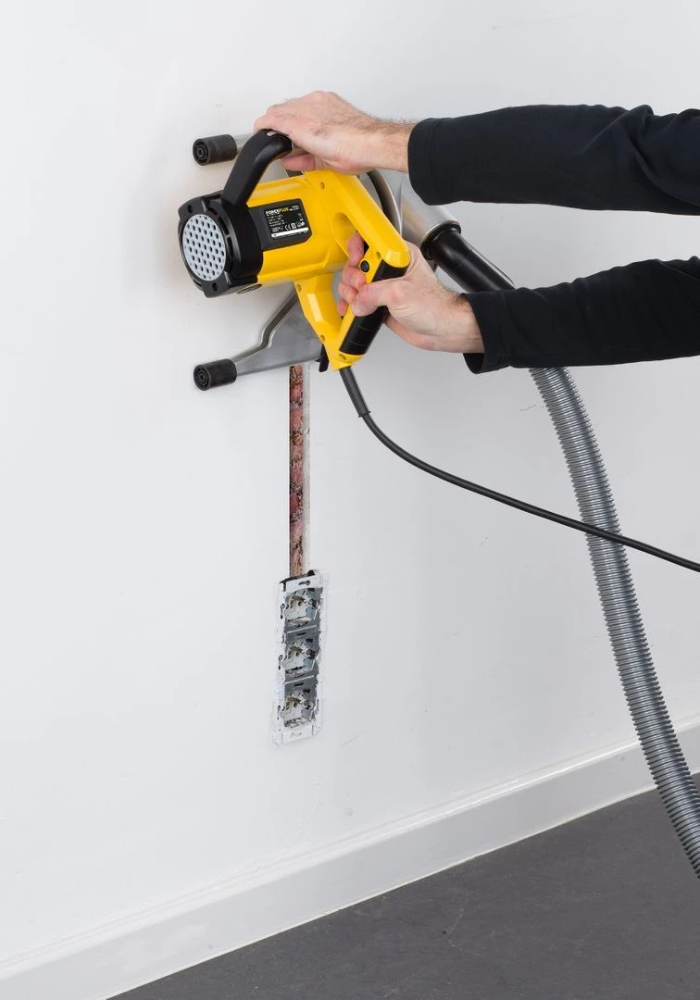 Miniatuur van PowerPlus muurfrees sleuvenfrees 230V 1800W met 2x 150mm diamantschijven (POWX0650)