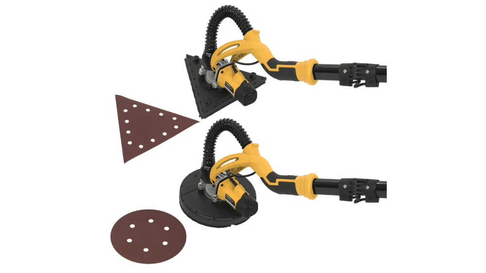 Miniatuur van PowerPlus langnek telescopische schuurmachine 230V 710W Ø225mm en 285mm driehoek voor in hoeken (POWX0477)