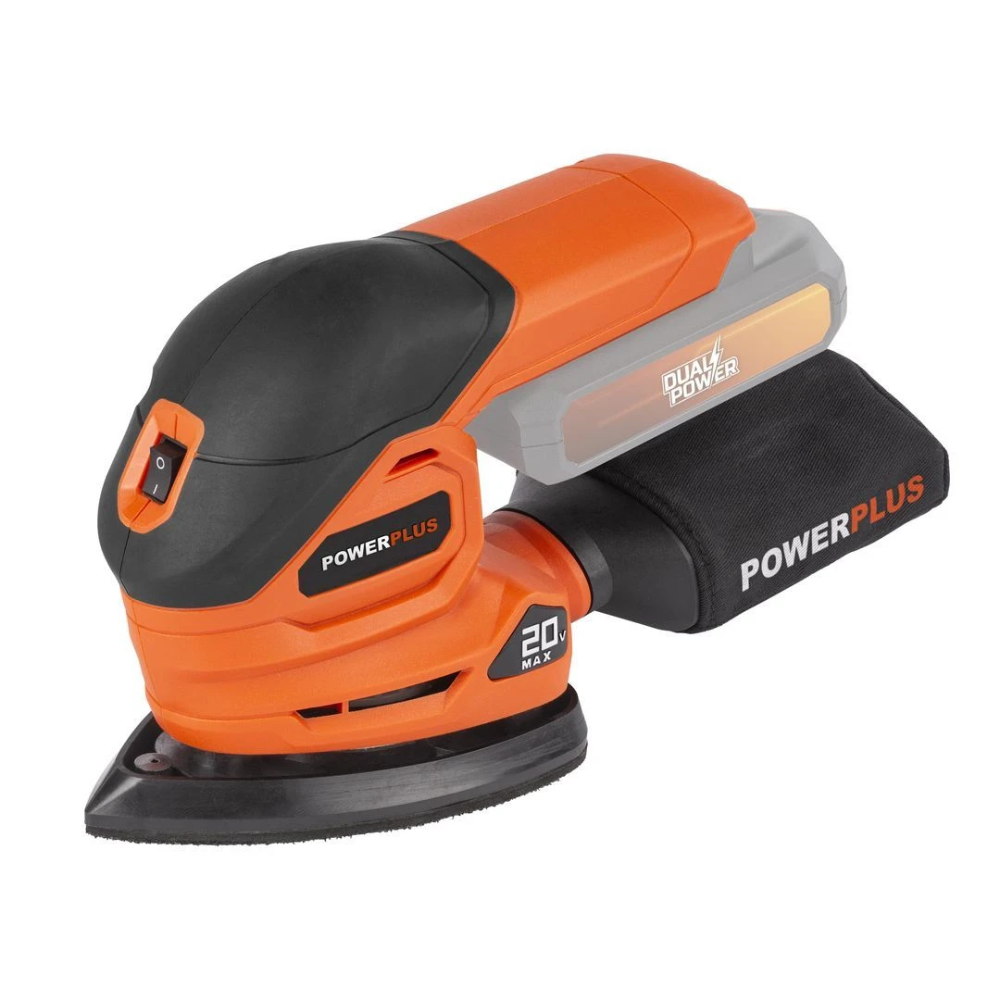 Miniatuur van PowerPlus accu handpalm multischuurschuurmachine 20V Dual Power basic body 140x140x80mm (POWDP50200)
