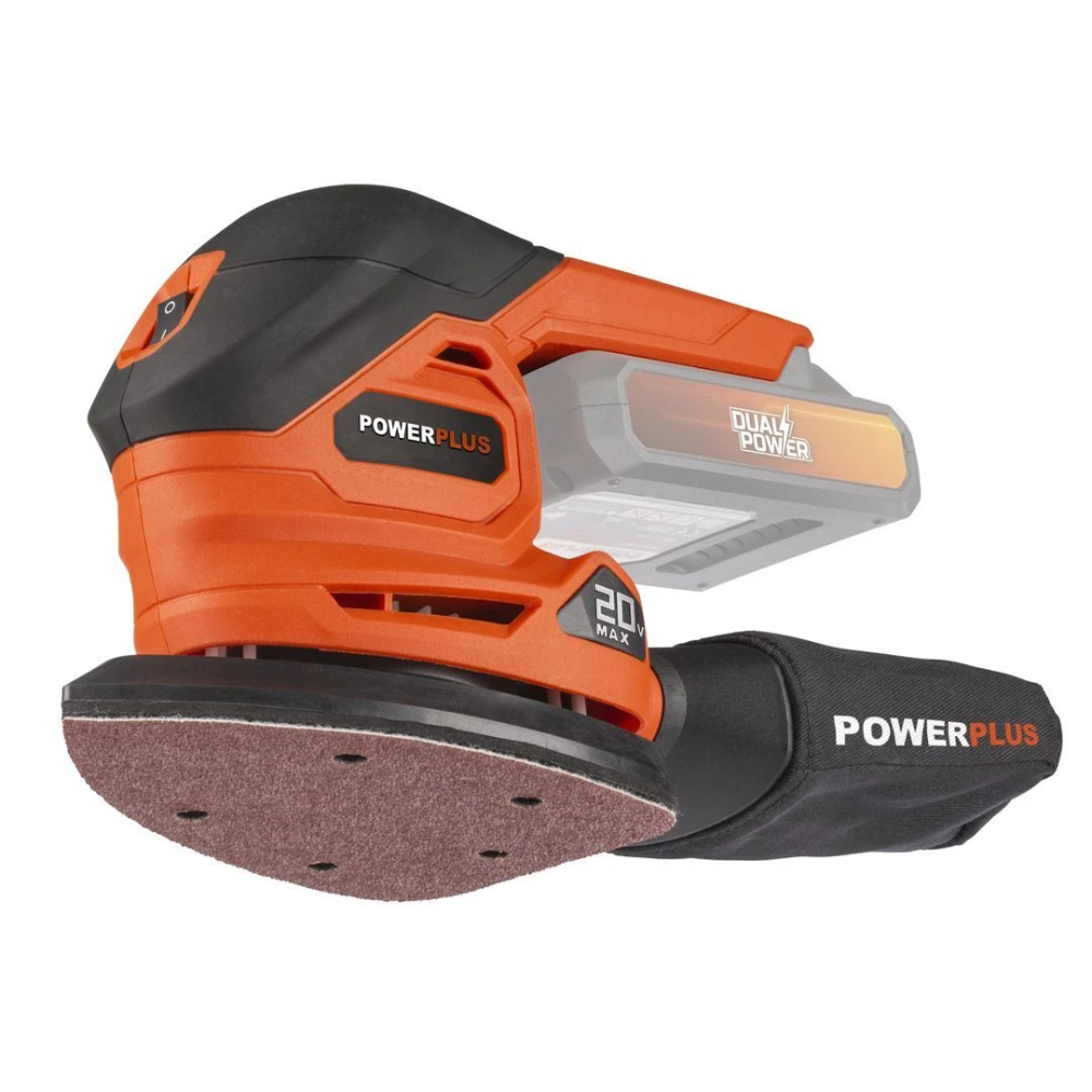 Miniatuur van PowerPlus accu handpalm multischuurschuurmachine 20V Dual Power basic body 140x140x80mm (POWDP50200)