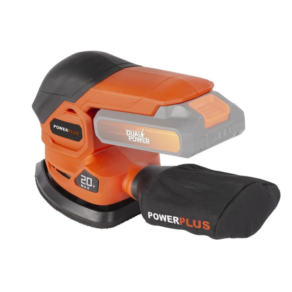 Miniatuur van PowerPlus accu handpalm multischuurschuurmachine 20V Dual Power basic body 140x140x80mm (POWDP50200)