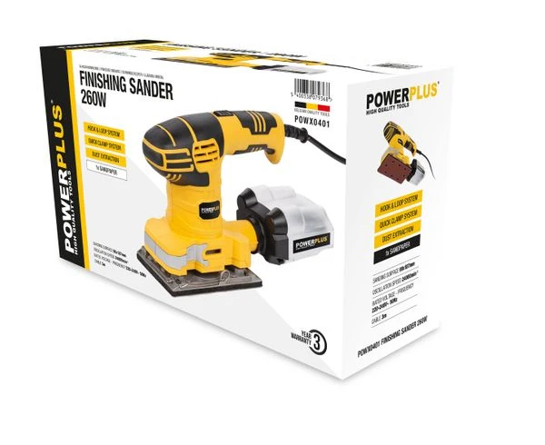 Miniatuur van PowerPlus vlakschuurmachine 230V 260W 90x187mm (POWX0401)