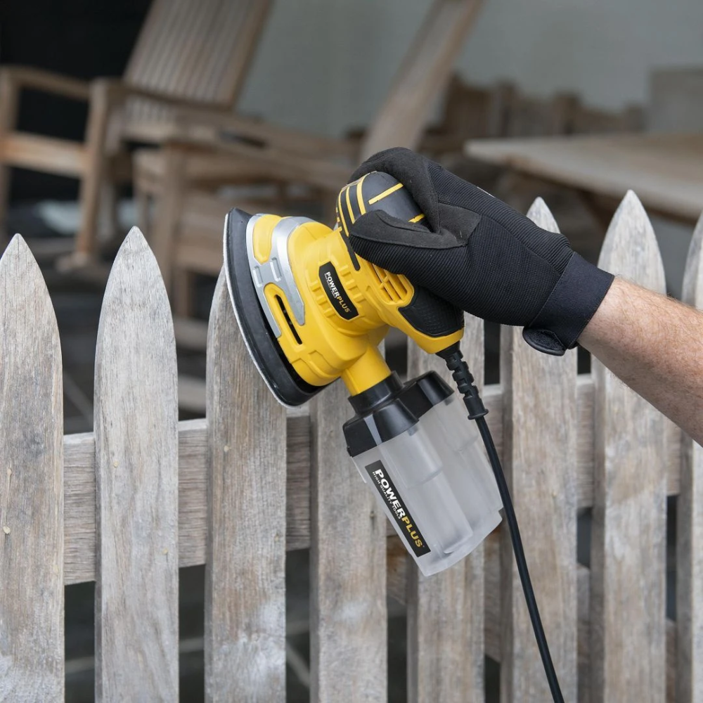 Miniatuur van PowerPlus delta multischuurmachine 230V 220W 140x140x80mm - set met 15 vellen schuurpapier (POWX0481)